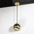Mid-Century Rounded Brass Pendant Chandelier With Circular Cutout Detailing For Sale - Image 9 of 14