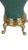 1980s Hollywood Regency Style Emerald Green Ceramic Table Lamp on Brass Ball-and-Claw Base For Sale - Image 11 of 18