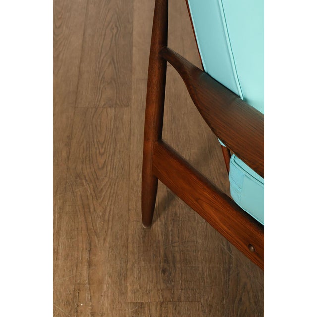 Mid Century Modern Oak Three-Seat Sofa For Sale - Image 10 of 18