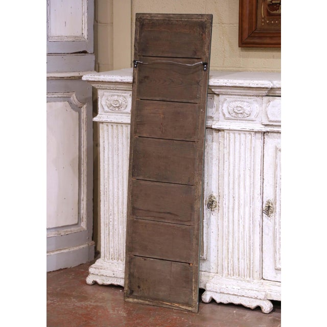 Wood 19th Century French Louis XVI Giltwood and Painted Wall Mirror With Beaded Trim For Sale - Image 7 of 7