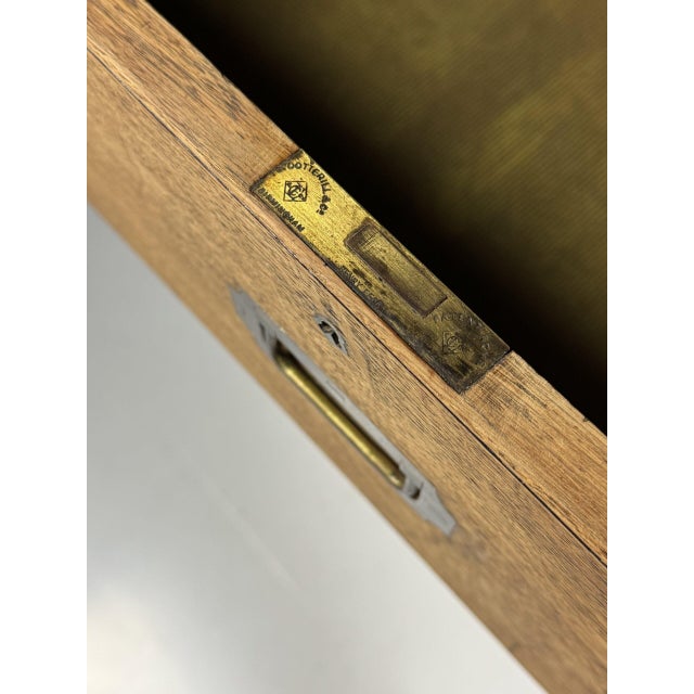 Campaign chest of drawers / dresser. Crafted from solid oak. Sanded bare by us. Finished with brass corners and fittings....