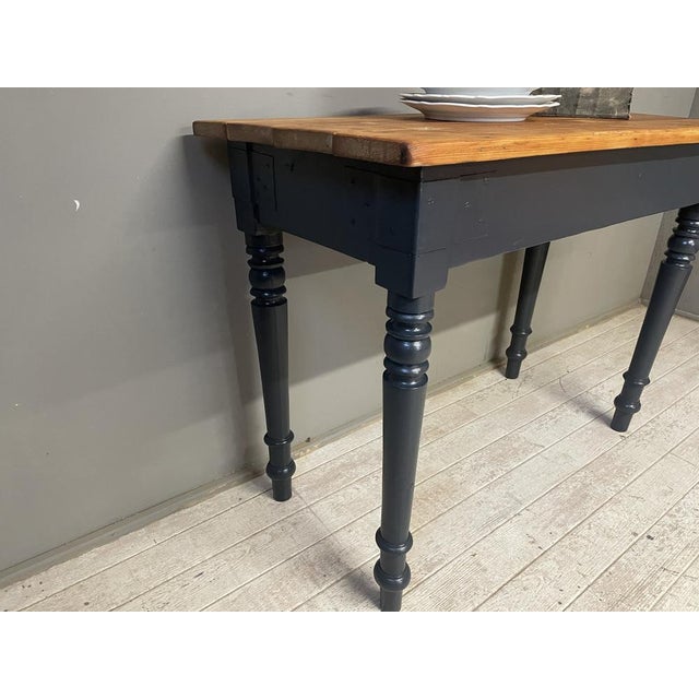 Antique Black Fir Table, 1890s For Sale - Image 6 of 18