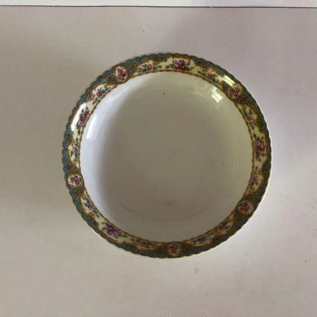 Limoges, France Vintage Elite Limoges France Floral Soup Bowls- Set of 3 For Sale - Image 4 of 5