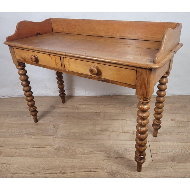 Late 19th Century Victorian Pine Farmhouse Kitchen Table, 19th Century For Sale - Image 5 of 18