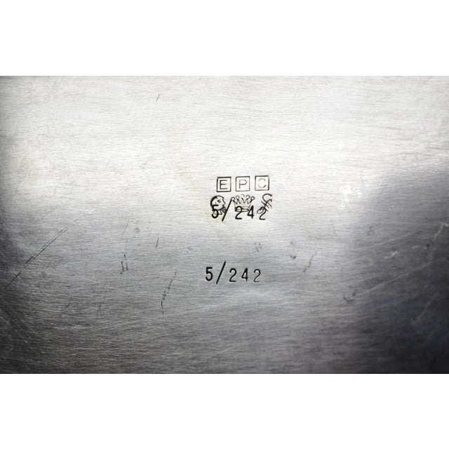 Vintage Sheffield Victorian Silver Plated Twin Handle Bar Serving Platter Tray For Sale - Image 12 of 14