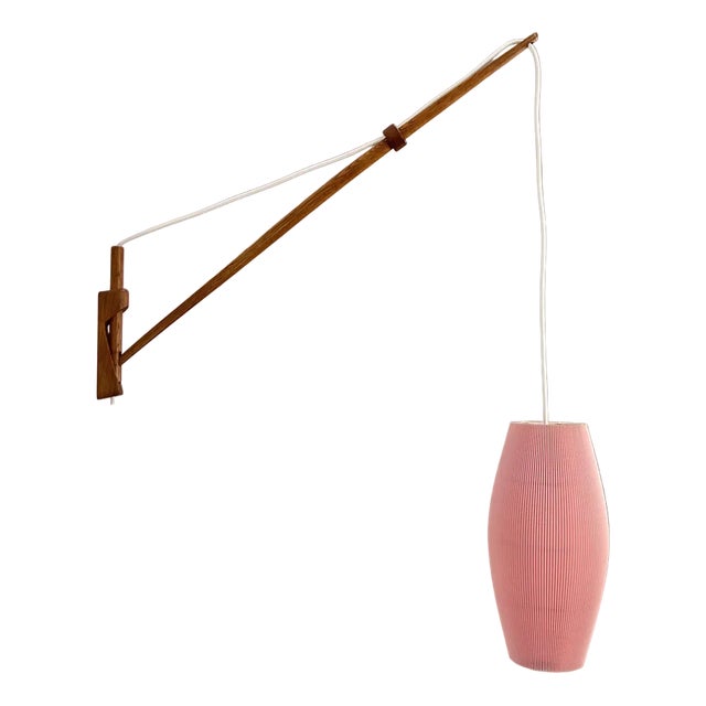 Scandinavian Teak Wall Lamp, 1960s For Sale