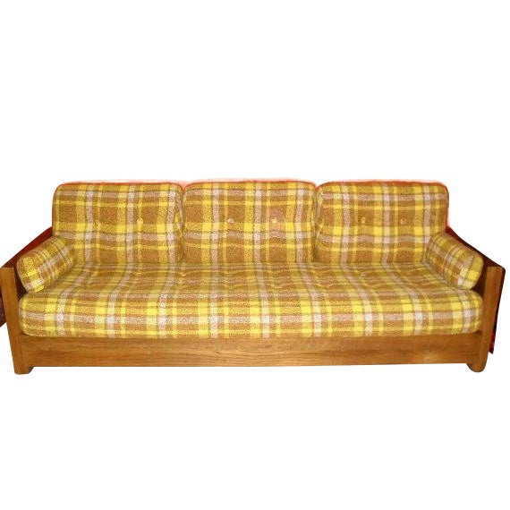 1970s Howard Furniture Plaid Sofa Chairish