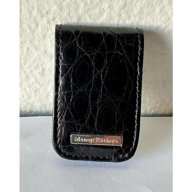 Modern Crocodile Leather Money Clip For Sale - Image 3 of 9