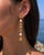 Metal Citrine & Pearl Drop Multi-Shape Earrings, Silver, Gold, Pair For Sale - Image 7 of 8