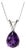 Elegant Amethyst Pear Shaped Pendant, Purple Gemstone Amethyst Dainty Pendant For Sale