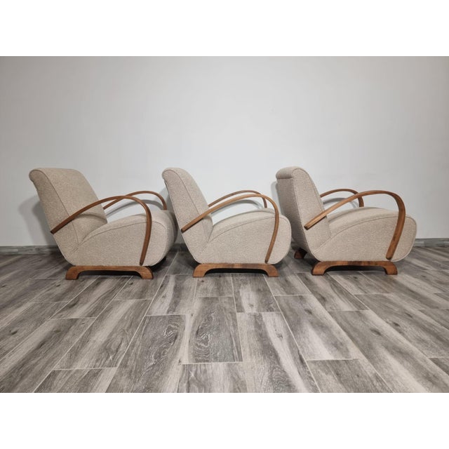 Lounge Chairs by Jindrich Halabala, 1940s, Set of 3 For Sale - Image 18 of 18