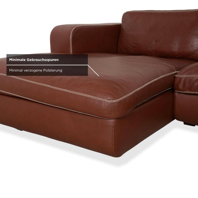 Valentino Corner Sofa in Cognac Leather from Machalke For Sale - Image 11 of 17
