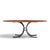 Osvaldo Borsani for Stow & Davis Mid Century Starburst Walnut and Steel Oval Dining Table For Sale In Chicago - Image 6 of 7