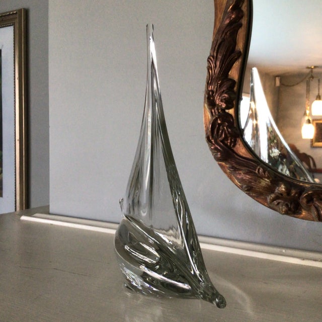 Pair of Pilgrim Glass Hand Blown Sailboats in Two Sizes- Pair For Sale In Sacramento - Image 6 of 13