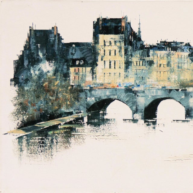'The Seine and the Pont Neuf' by Luc Cossier Walles, 1978, Paris, Académie Des Beaux Arts, Kraków, Normandy For Sale In Monterey, CA - Image 6 of 6