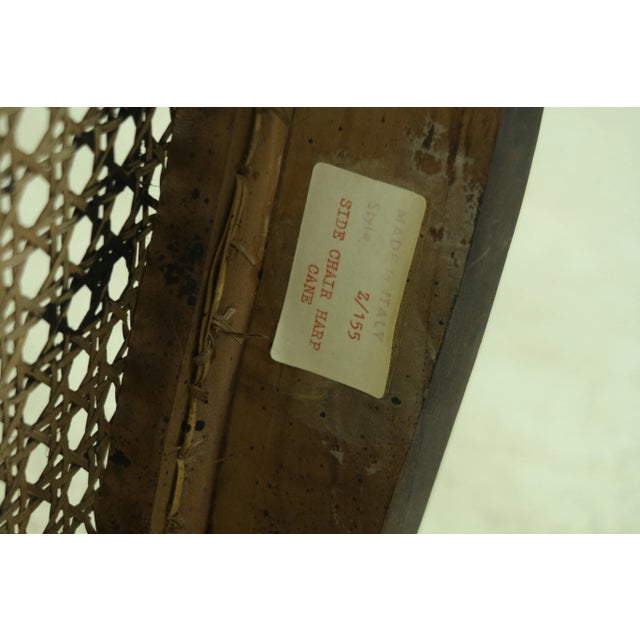 Set of 8 Italian Walnut Cane Seat Dining Room Chairs For Sale - Image 12 of 13