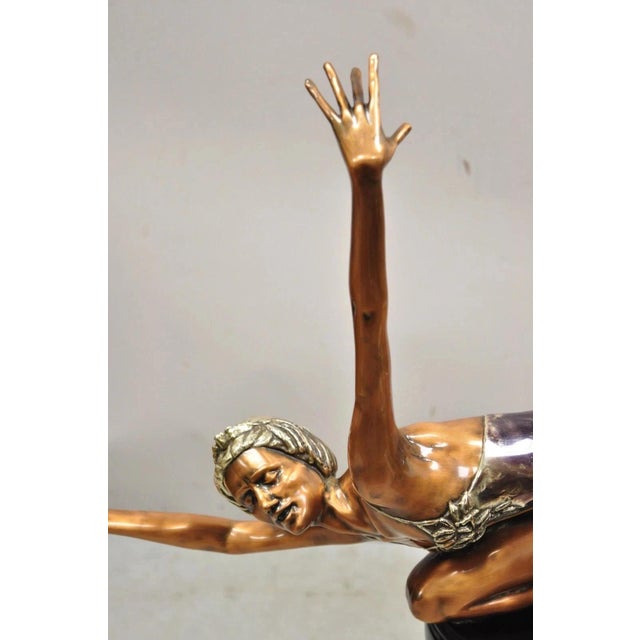 Metal Late 20th Century Federico Cardona Bronze Sculpture of Ballet Dancer on Marble Base 32/250 For Sale - Image 7 of 13