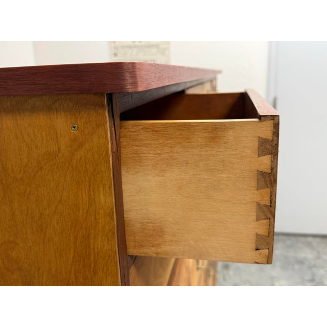Thirty Two Drawer Apothecary Wood Cabinet, Vintage For Sale - Image 9 of 12