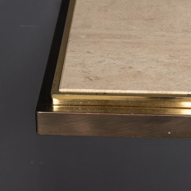 Brown 20th Century Continental Belgo Chrome Console Table, 1970s For Sale - Image 8 of 16