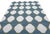 Mid-Century Modern Handmade Cotton Flat Weave Area Rug, Teal Blue, Cream and Olive Green Tile Dhurrie - 8'x10' For Sale - Image 3 of 13