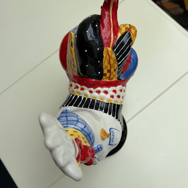 2000 - 2009 "Baking and Eggs" Chef Rooster From the Poultry in Motion Collection by Artist Sharon Neuhaus For Sale - Image 5 of 12