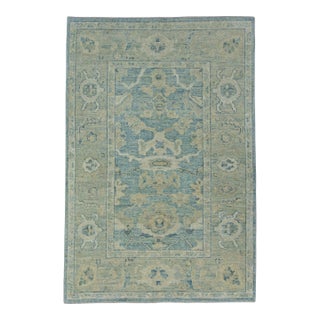 Turkish Oushak Rug 4'2" x 6'2" #17898 For Sale