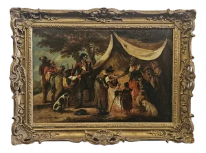 Landscape with Figures, 1800s, Oil on Canvas