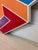 Wood Vintage Large Hard Edge Abstract Geometric Shaped Painting, Manner of Frank Stella For Sale - Image 7 of 12