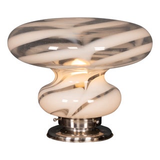 Vintage 20th Century Italian Hand-Blown Murano Glass Table Lamp, 1970s For Sale