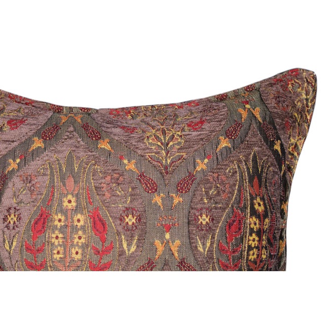 Art Nouveau Boho Chic Tulip Turkish Throw Pillow For Sale - Image 3 of 7