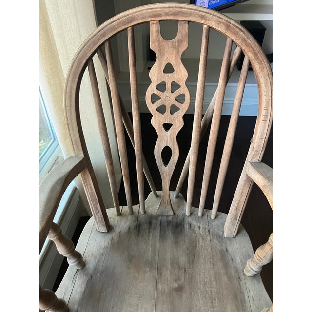 Vintage wheel back chair. ZPM Radomsko made in Poland. Natural patina. Good condition. Solid chair.