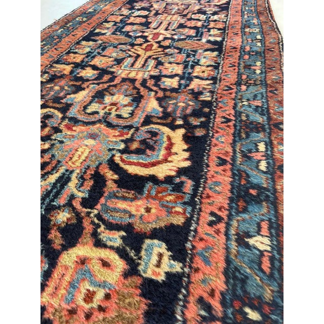 PLUSH FULL PILE Long & Narrow Antique Runner Rug 2.6 x 17 For Sale - Image 4 of 16
