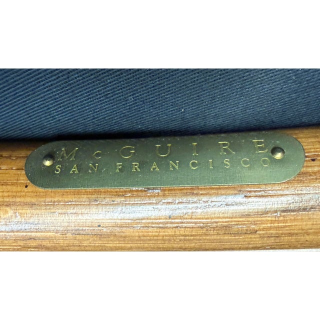 Contemporary Orlando Diaz-Azcuy for McGuire Furniture Prescott Dining Chairs, Set of Four For Sale - Image 3 of 12