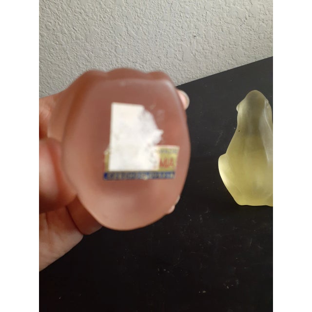 1970s 1970s Pair of Bohemia Glass Czech Republic Satin Glass Frog Figurines For Sale - Image 5 of 6