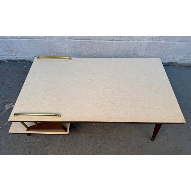 Wood 1950s Mid-Century Modern Atomic Tiered Table Set, 3 Pieces For Sale - Image 7 of 18