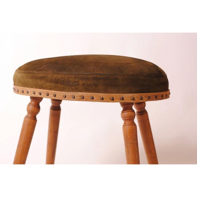 Wood Antique French Farmhouse Stool, 1800s For Sale - Image 7 of 11