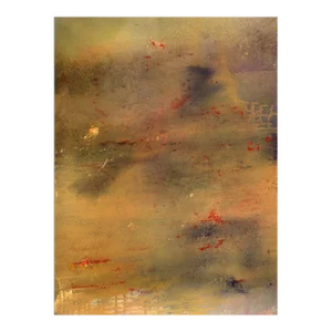 Contemporary Abstract Oil on Paper Painting "Numinous 19" by Yari Ostovany