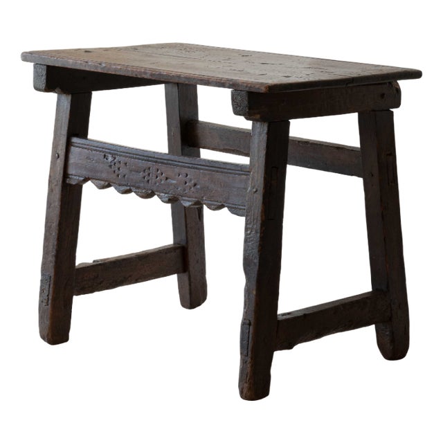 Spanish Engraved Console Table, 1700s For Sale