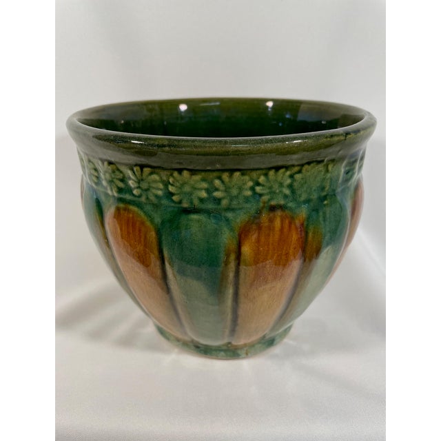 Art Deco 1920s Ceramic Weller Art Pottery Jardiniere Cachepot For Sale - Image 3 of 12