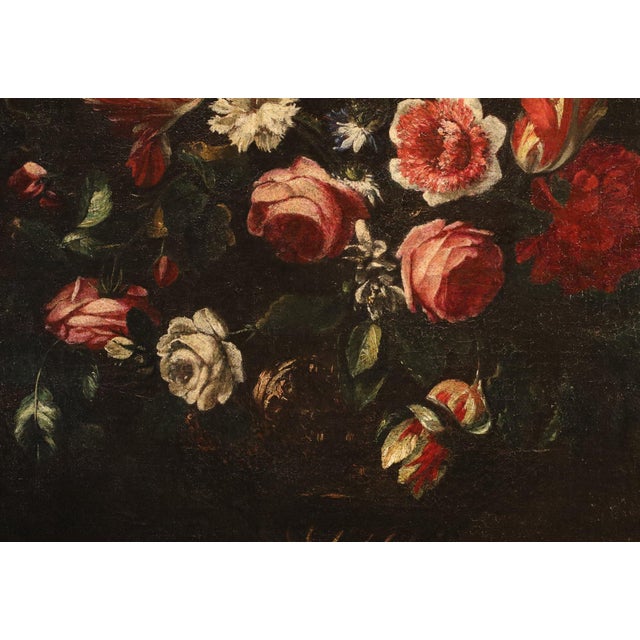 17th Century Giovanni Stanchi, Still Life with Vase of Flowers, 1680, Oil on Canvas For Sale - Image 5 of 15