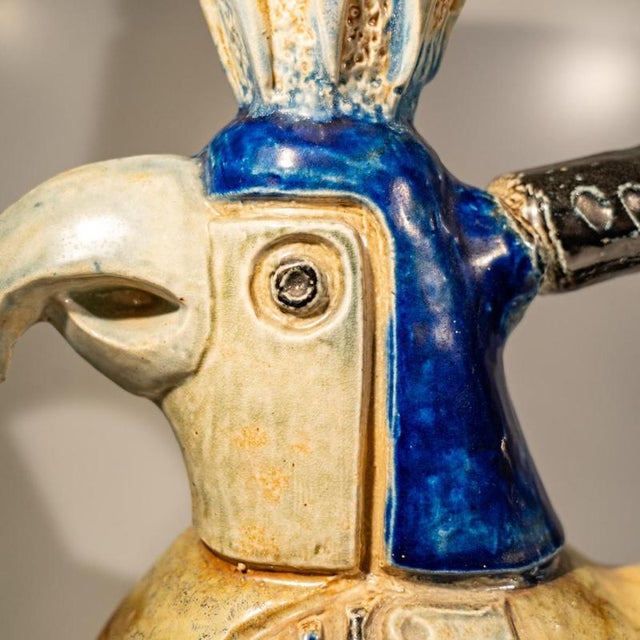 Zoomorphic Ceramic Sculpture Vase by Jules Guérin, 1950s For Sale - Image 5 of 14