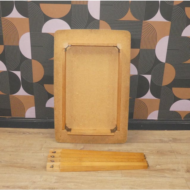 Small Vintage Kitchen Table in Wood, 1950s For Sale - Image 13 of 14