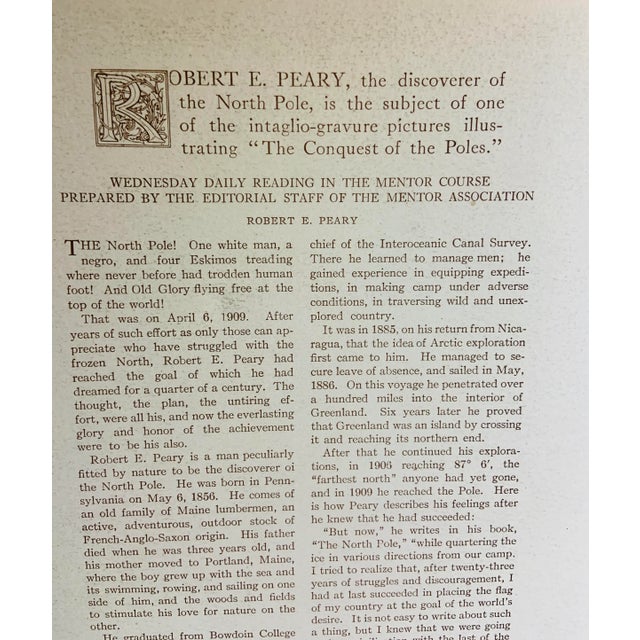 1913 Portraits of Explorers Peary & Scott Photogravure Prints - a Pair For Sale - Image 4 of 6