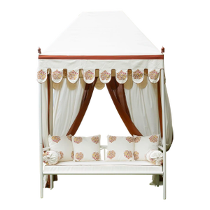 Royal Marigold Block Print Canopy Daybed