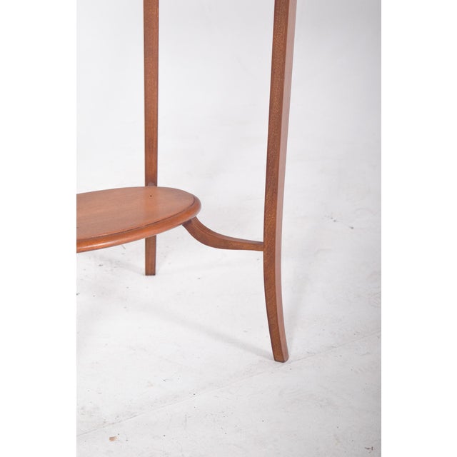 Wood English Oval Coffee Table with Curved Legs, 1920s For Sale - Image 7 of 10