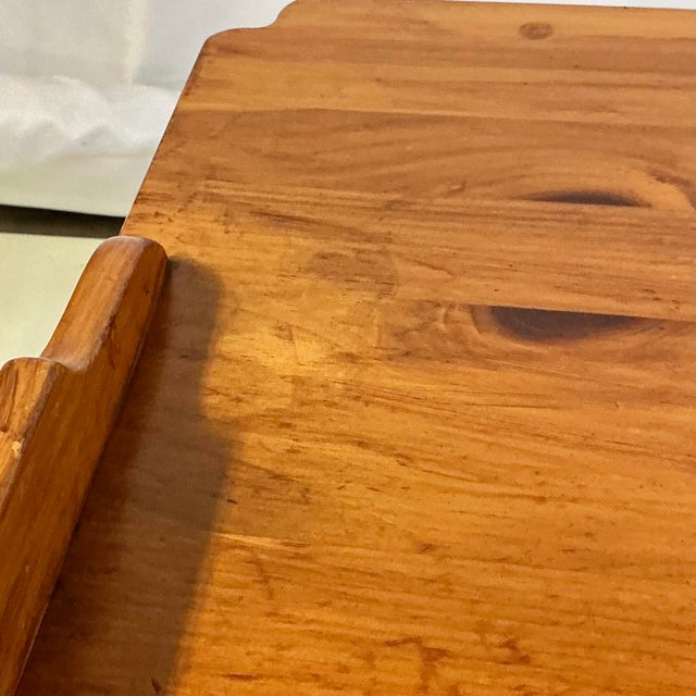 1970s Vintage Arts & Crafts Shaker Ethan Allen Pine Side Tables - A Pair, Country Craftsman Collection For Sale - Image 14 of 16