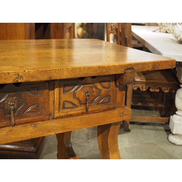 More information coming soon… Hallmarks of 18th century Spanish woodworkers are visible on this four-drawer console. Hand-...