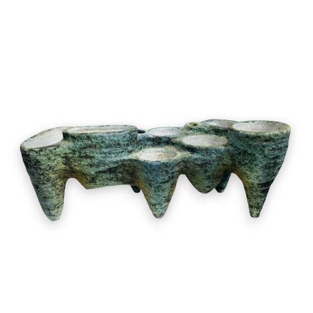 Mid-Century Brutalist Fireclay Cactus Planter from Ágoston Simó, 1960s For Sale - Image 14 of 14