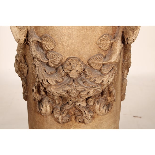 Ceramic Neo Classical Style Terracotta Pedestal For Sale - Image 7 of 12