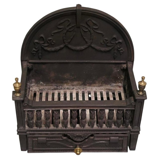 Classical Style Iron Fire Grate with Ashtray, 1950s For Sale - Image 8 of 8